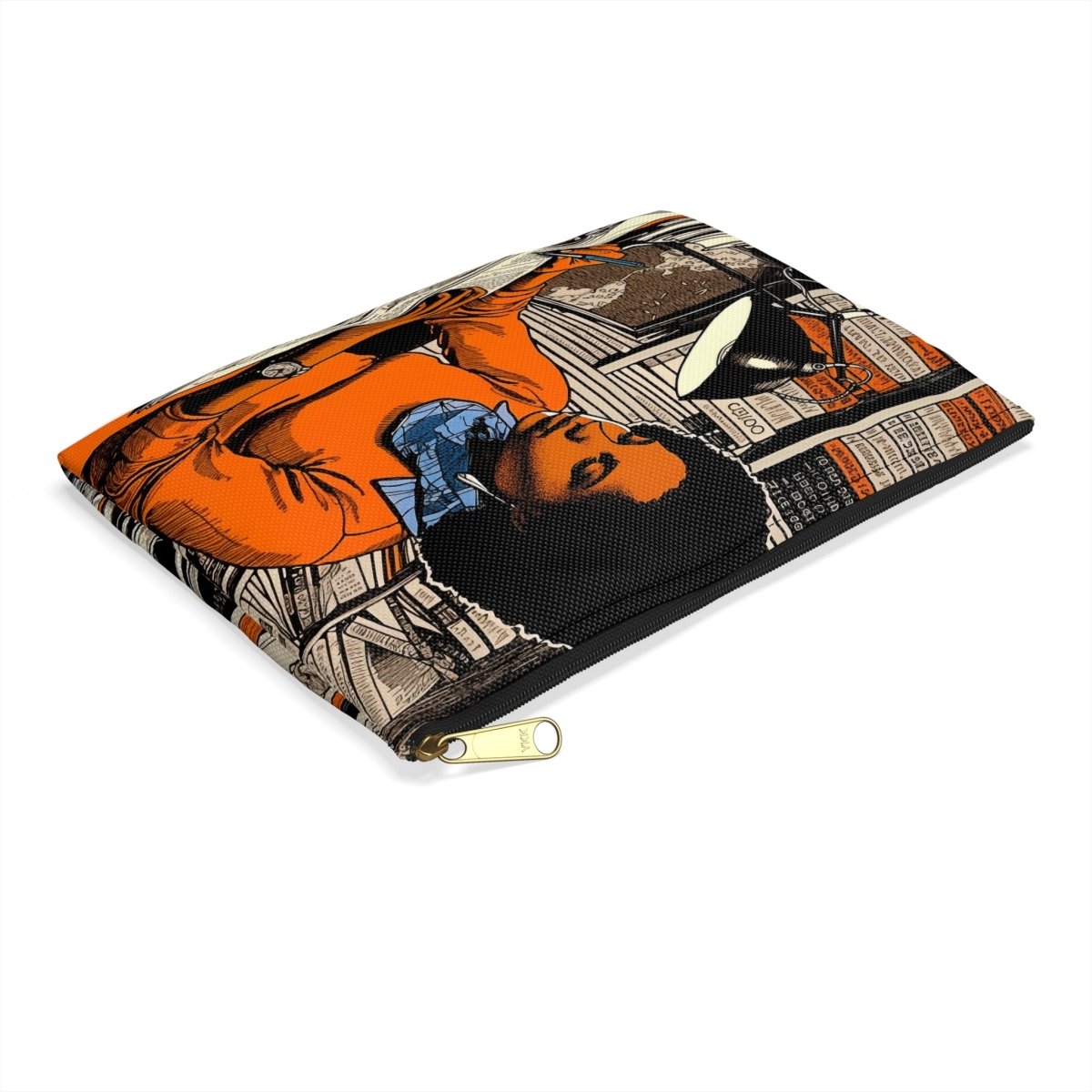 Scholar Girl Accessory Pouch - Afrocentric Art by The Trini Gee