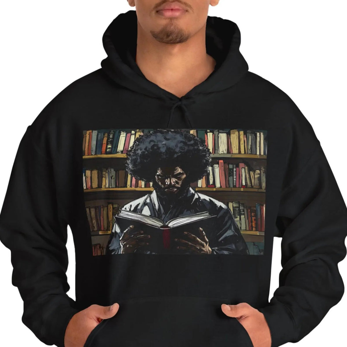 Scholar Samurai Hoodie - Afrocentric Art by The Trini Gee