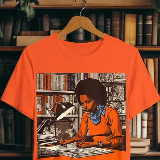 Scholarly Woman Shirt - Afrocentric Art by The Trini Gee