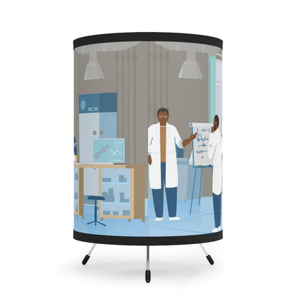 Science Lab Tripod Lamp - Afrocentric Art by The Trini Gee