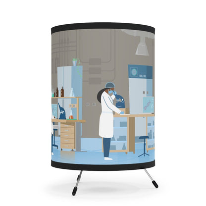 Science Lab Tripod Lamp - Afrocentric Art by The Trini Gee