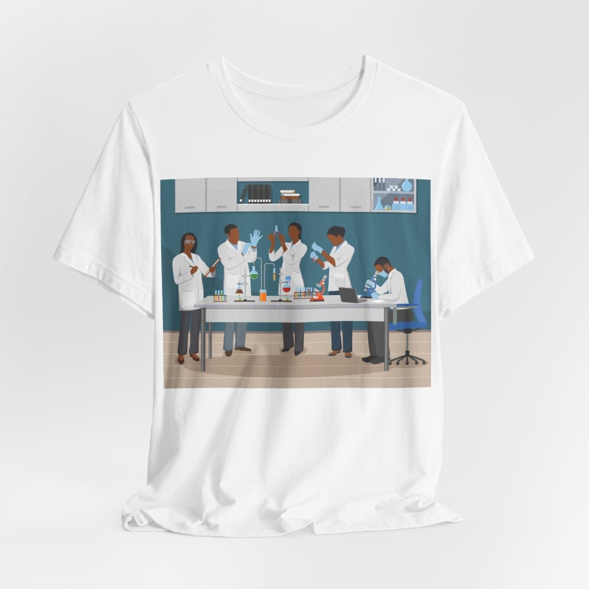 Scientists in Lab Shirt - Afrocentric Art by The Trini Gee