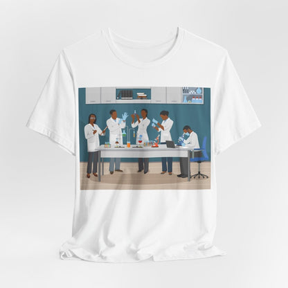 Scientists in Lab Shirt - Afrocentric Art by The Trini Gee