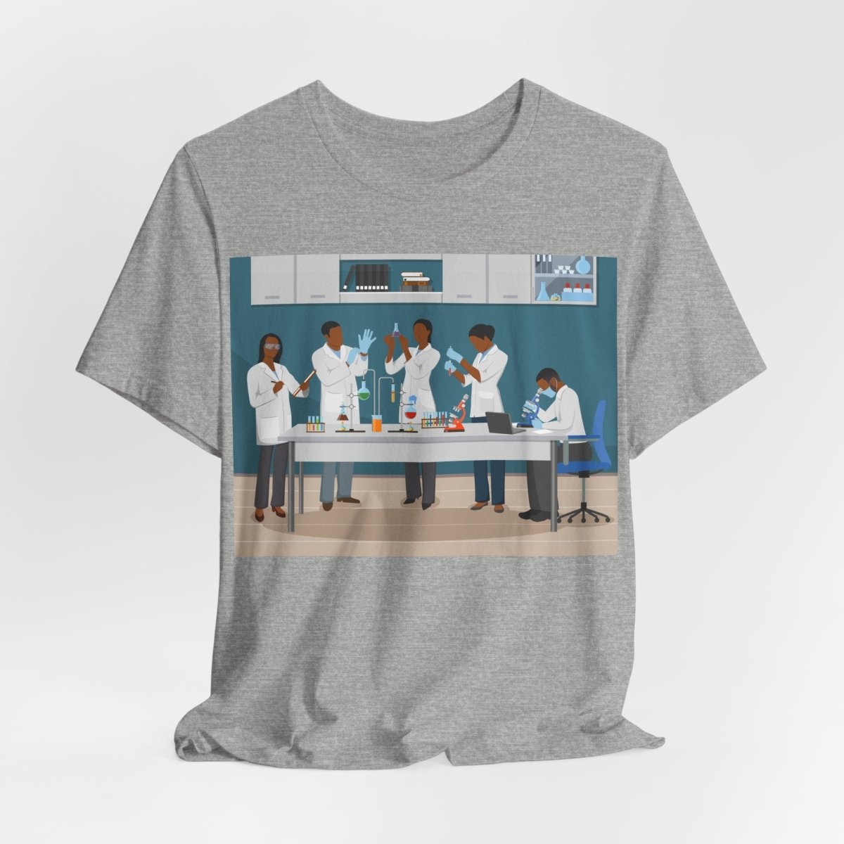 Scientists in Lab Shirt - Afrocentric Art by The Trini Gee