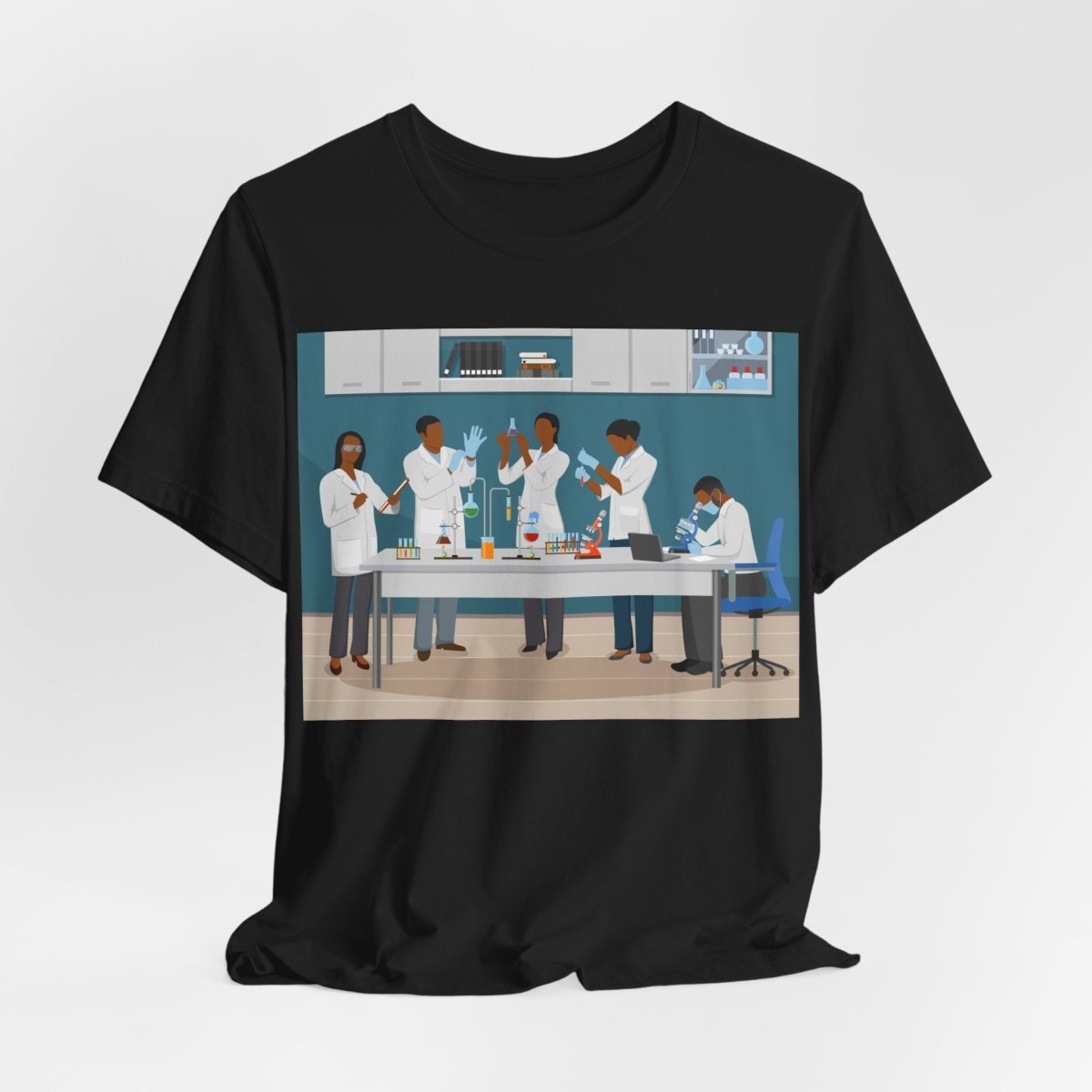 Scientists in Lab Shirt - Afrocentric Art by The Trini Gee