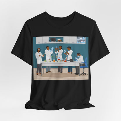 Scientists in Lab Shirt - Afrocentric Art by The Trini Gee