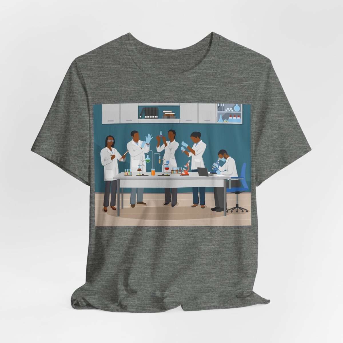 Scientists in Lab Shirt - Afrocentric Art by The Trini Gee
