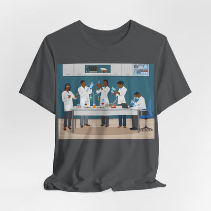 Scientists in Lab Shirt - Afrocentric Art by The Trini Gee
