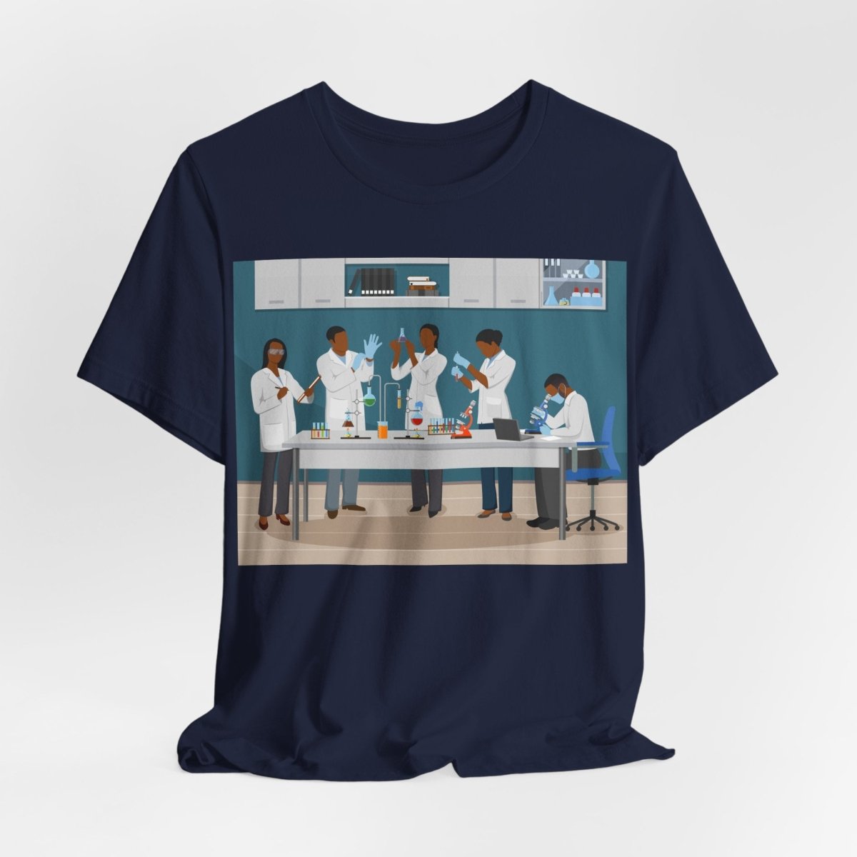 Scientists in Lab Shirt - Afrocentric Art by The Trini Gee
