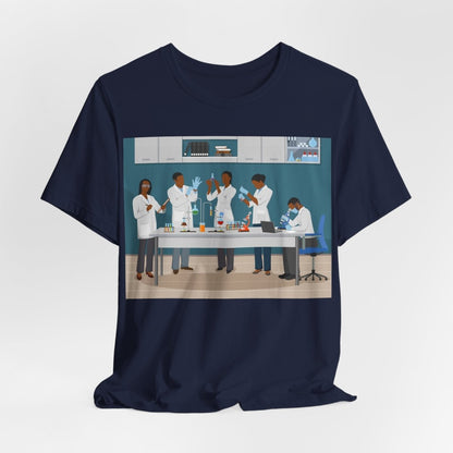 Scientists in Lab Shirt - Afrocentric Art by The Trini Gee