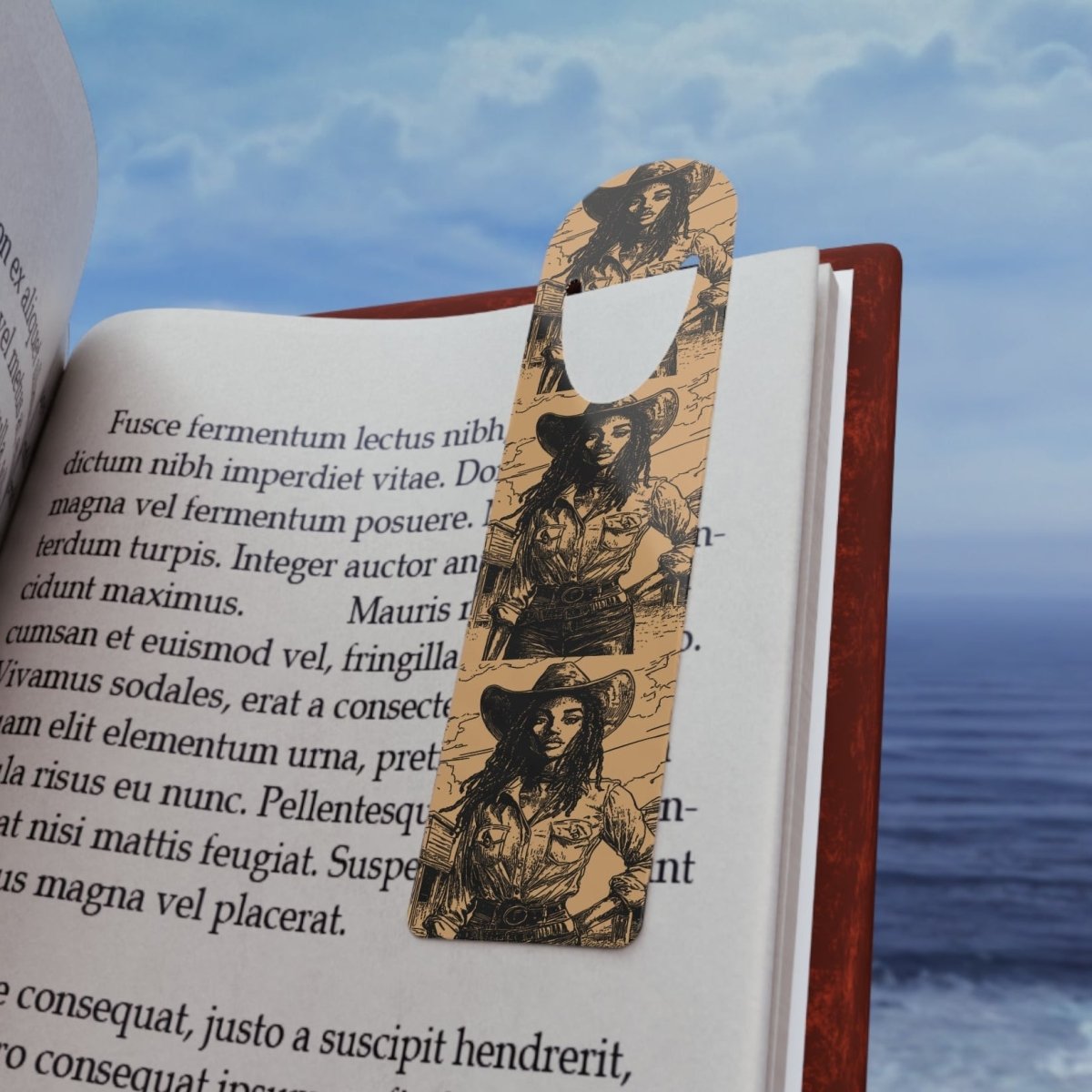 Sepia Cowgirl Bookmark - Afrocentric Art by The Trini Gee