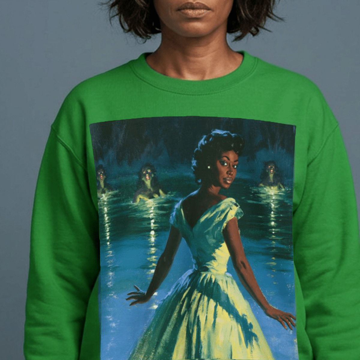 Siren Lady Sweatshirt - Afrocentric Art by The Trini Gee