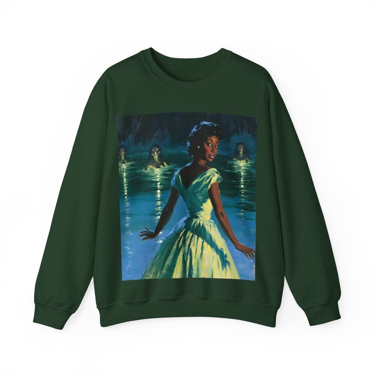 Siren Lady Sweatshirt - Afrocentric Art by The Trini Gee