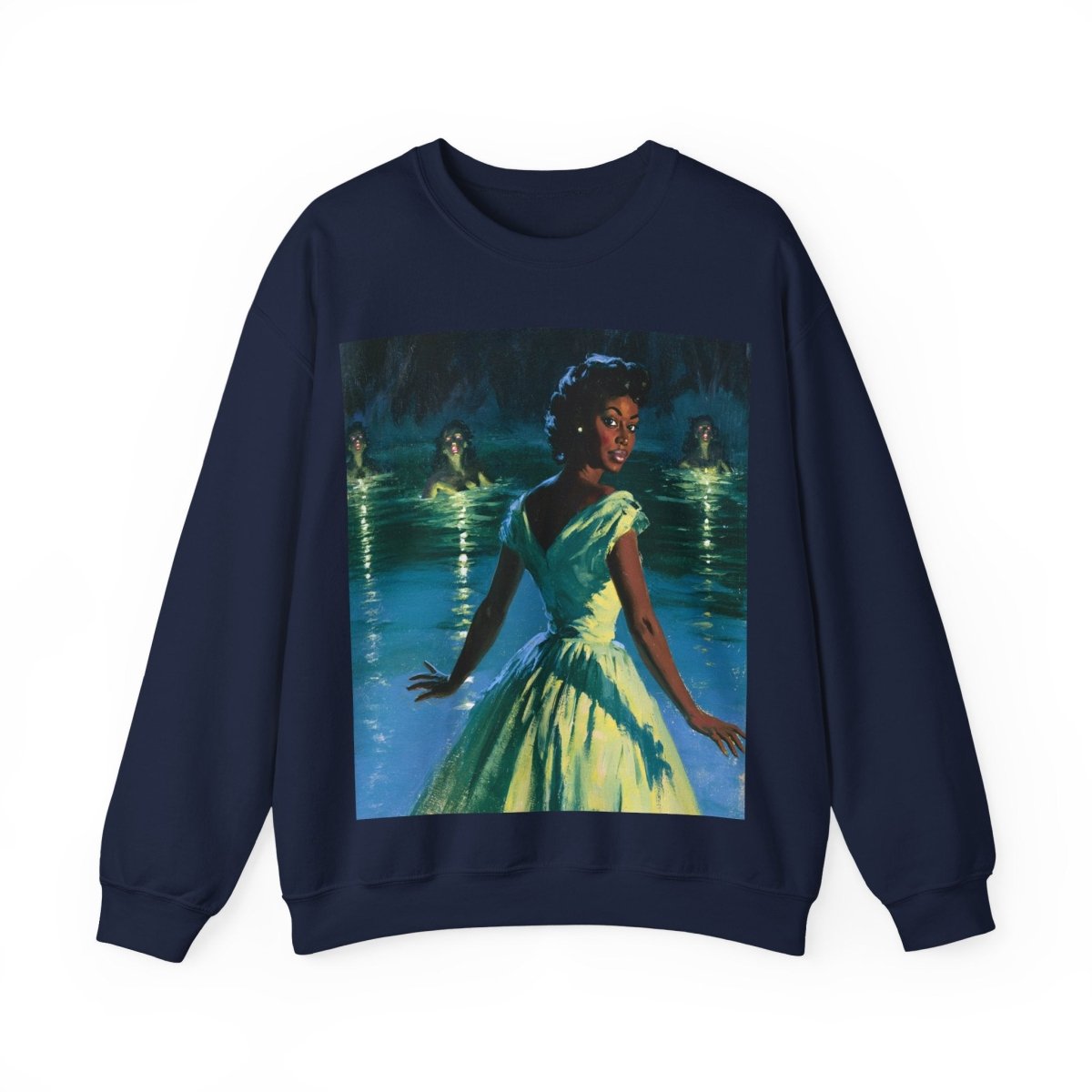 Siren Lady Sweatshirt - Afrocentric Art by The Trini Gee