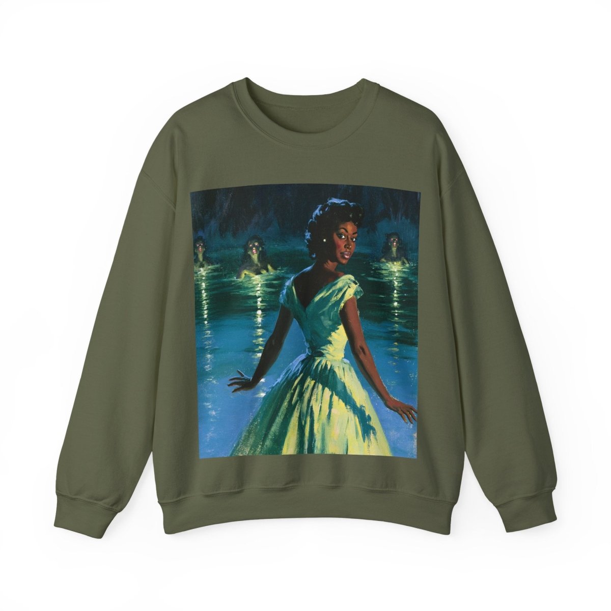 Siren Lady Sweatshirt - Afrocentric Art by The Trini Gee