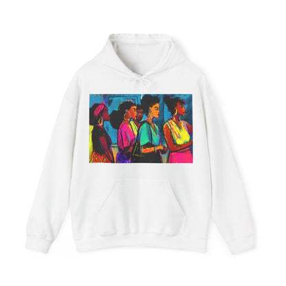 Sistas in Line Hoodie - Afrocentric Art by The Trini Gee