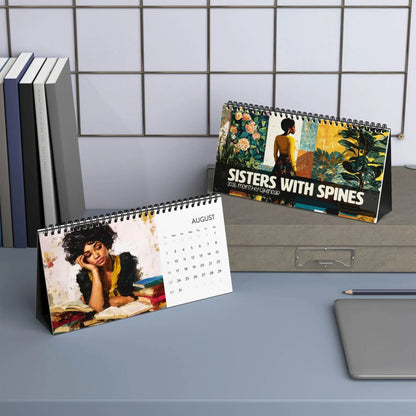 Sisters With Spines 2026 Desk Calendar - Afrocentric Art by The Trini Gee