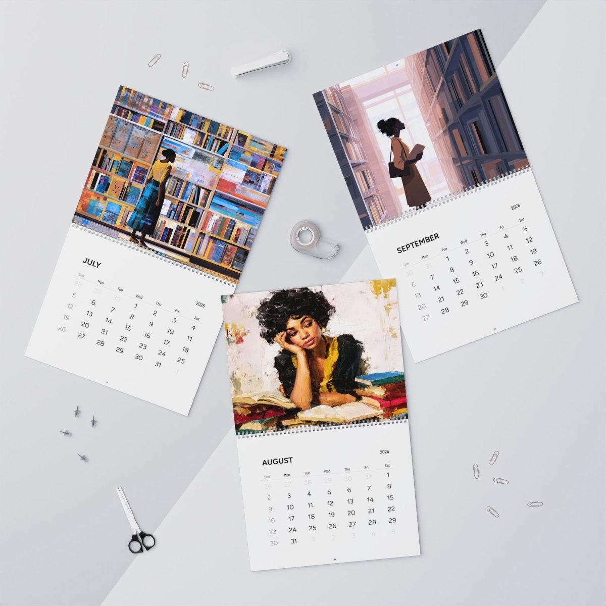 Sisters with Spines 2026 Wall Calendar - Afrocentric Art by The Trini Gee