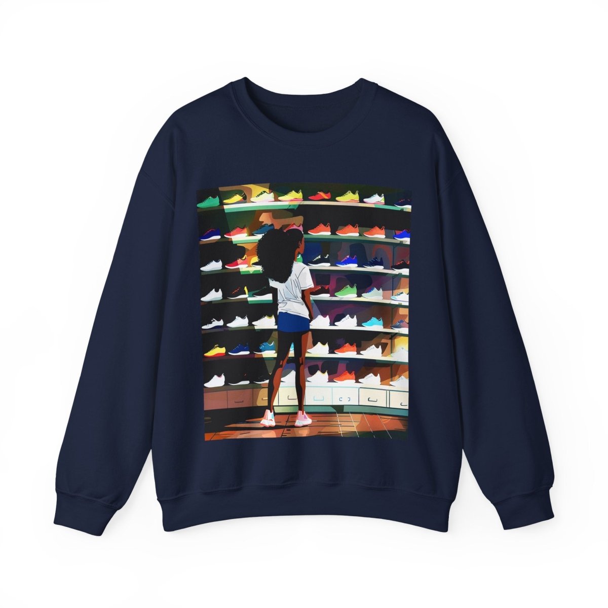 Sneaker Lover Sweatshirt - Afrocentric Art by The Trini Gee