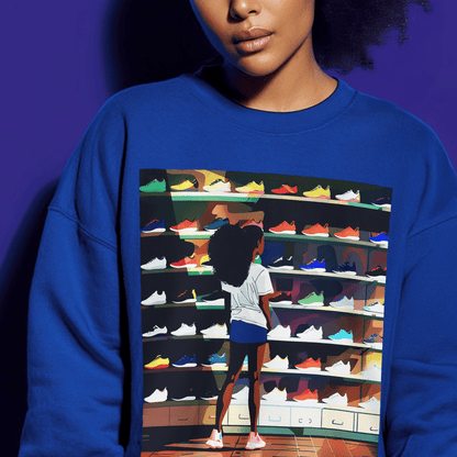 Sneaker Lover Sweatshirt - Afrocentric Art by The Trini Gee