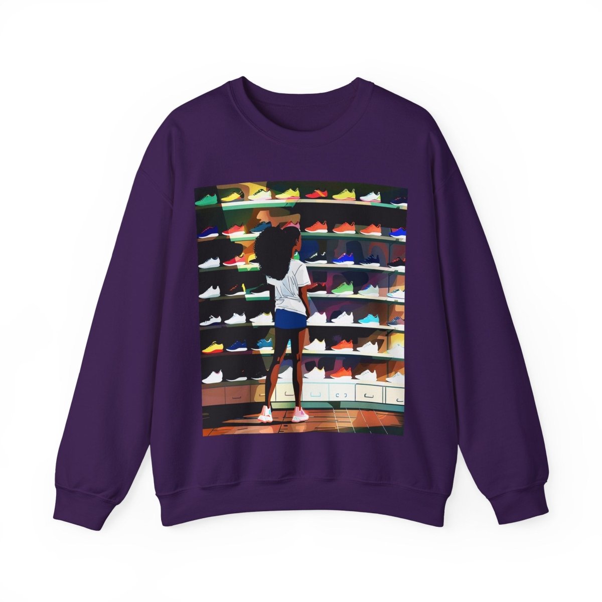 Sneaker Lover Sweatshirt - Afrocentric Art by The Trini Gee