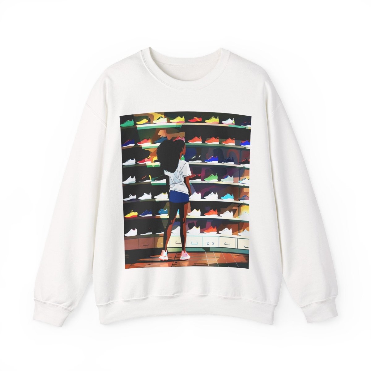 Sneaker Lover Sweatshirt - Afrocentric Art by The Trini Gee