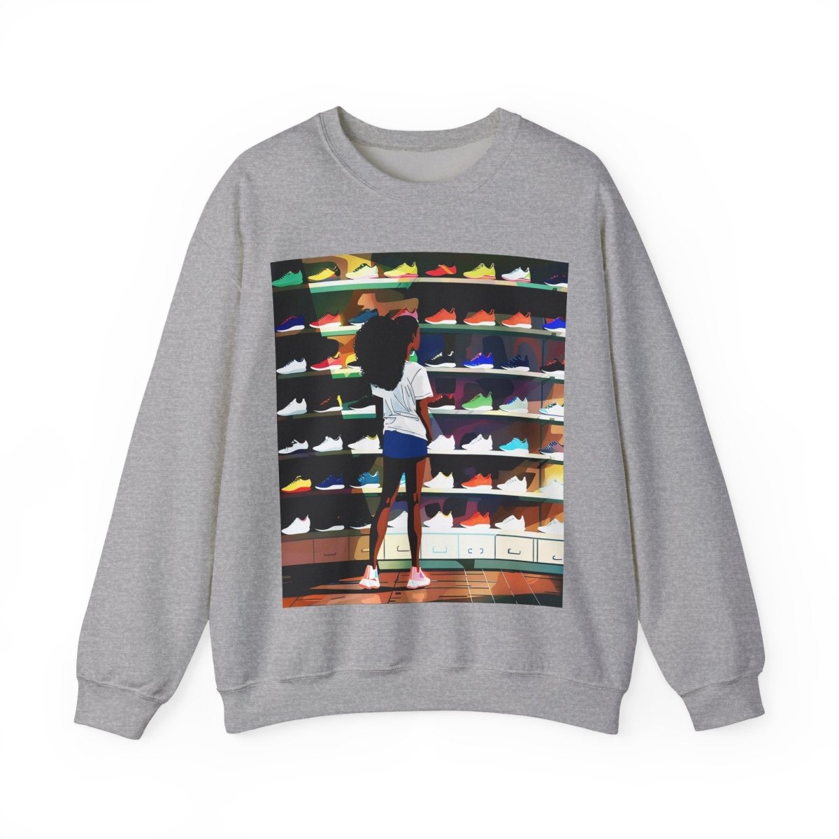 Sneaker Lover Sweatshirt - Afrocentric Art by The Trini Gee
