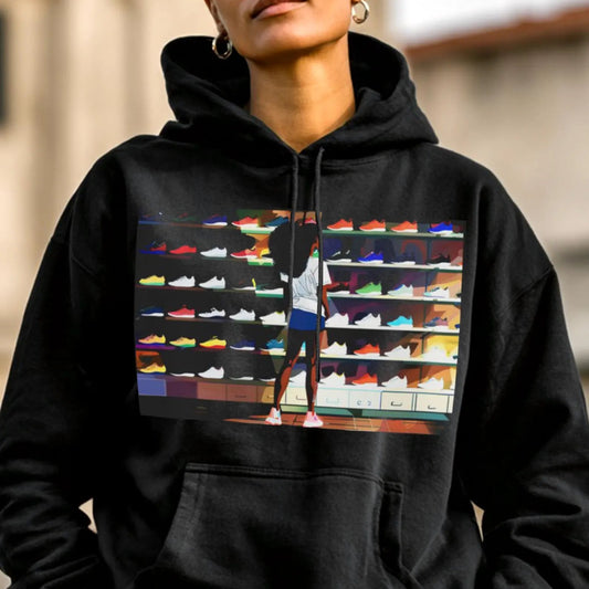 Sneaker Wall Hoodie - Afrocentric Art by The Trini Gee