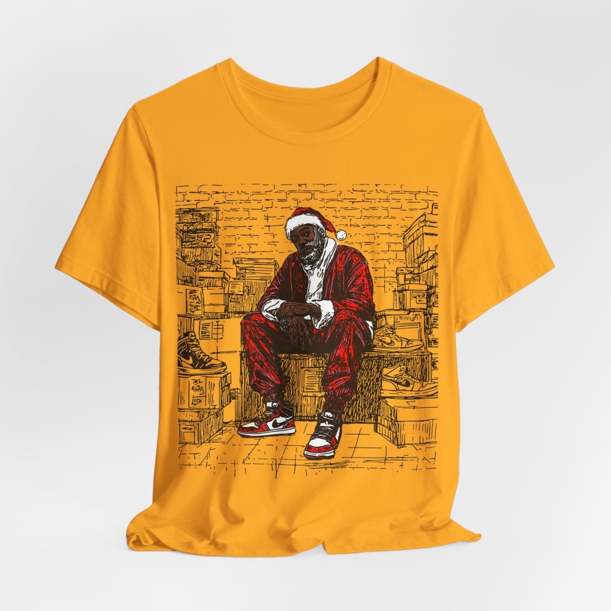Sneakerhead Santa Shirt - Afrocentric Art by The Trini Gee