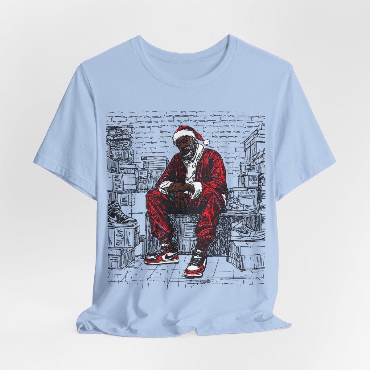 Sneakerhead Santa Shirt - Afrocentric Art by The Trini Gee