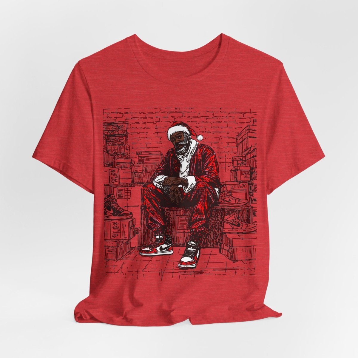Sneakerhead Santa Shirt - Afrocentric Art by The Trini Gee