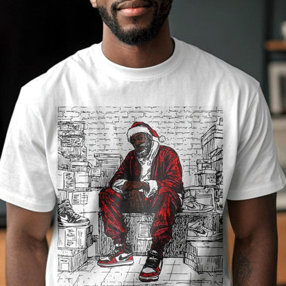 Sneakerhead Santa Shirt - Afrocentric Art by The Trini Gee