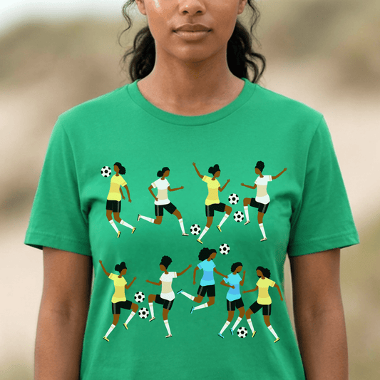 Soccer Girls Shirt - Afrocentric Art by The Trini Gee