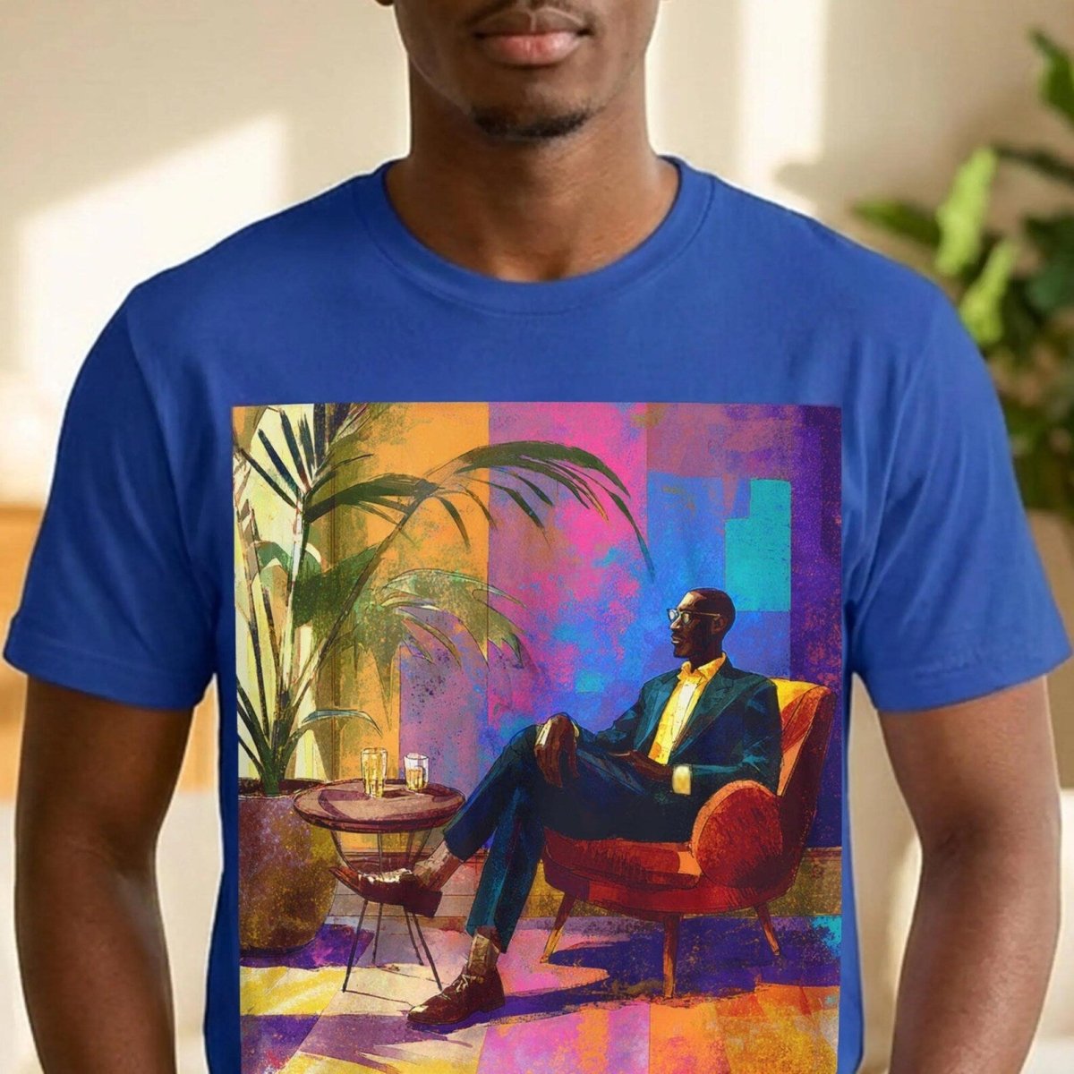 Sophisticated Lounge Shirt - Afrocentric Art by The Trini Gee