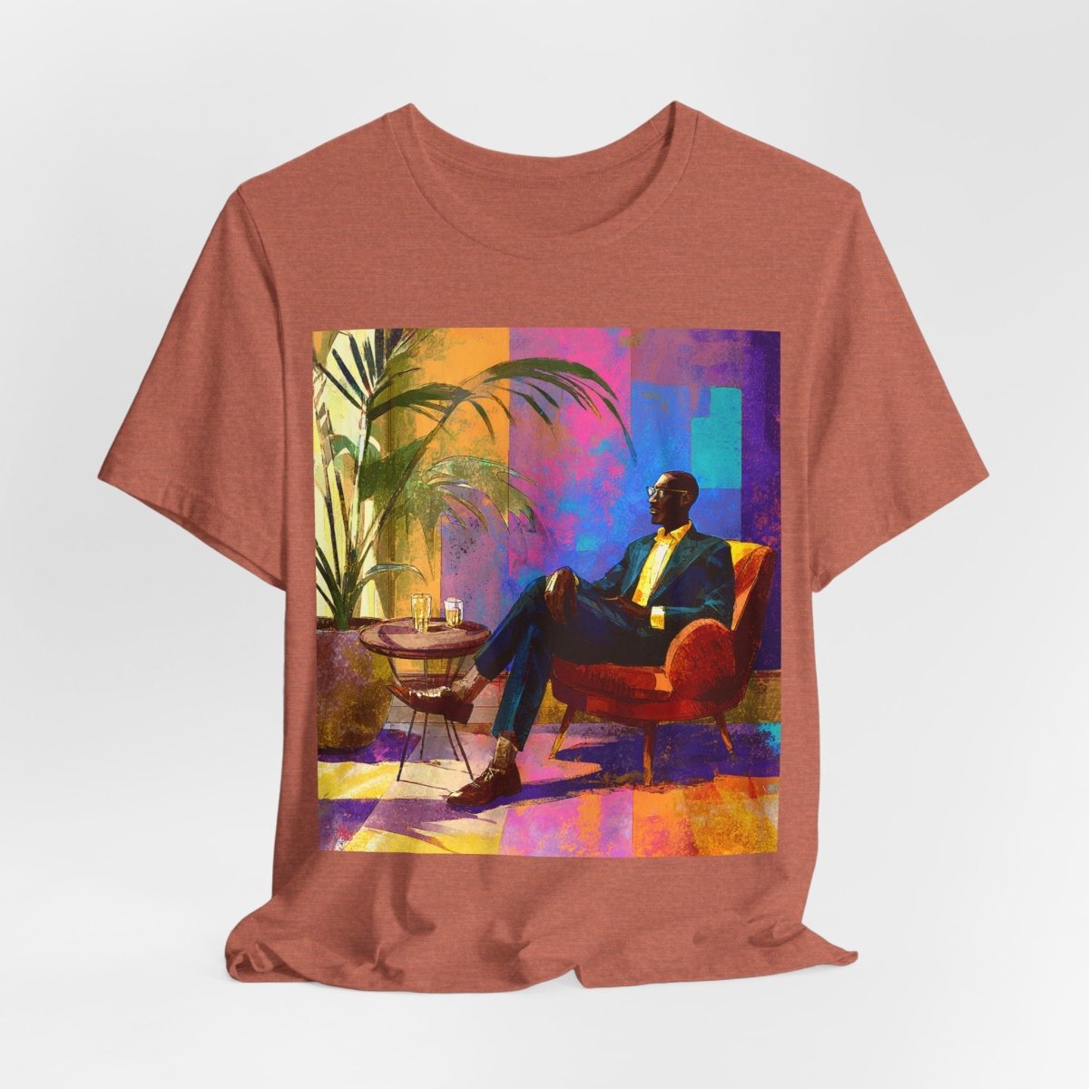 Sophisticated Lounge Shirt - Afrocentric Art by The Trini Gee