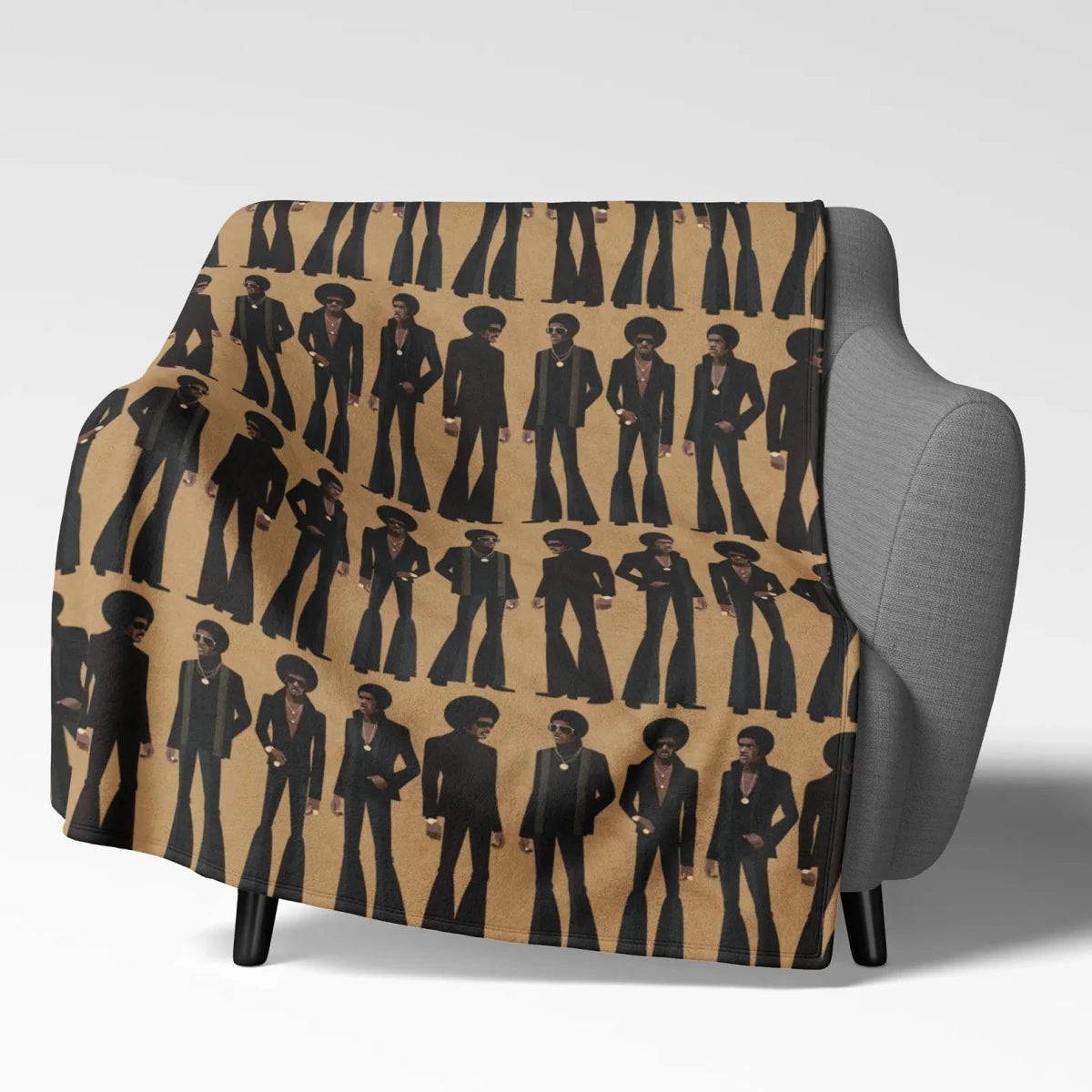 Soul Brotherhood Throw Blanket - Afrocentric Art by The Trini Gee