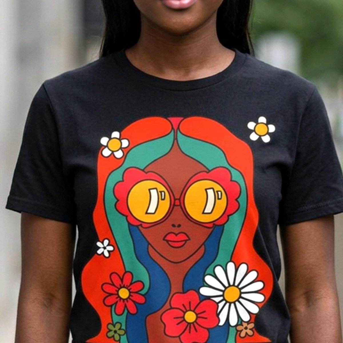 Soul Flower Power Shirt - Afrocentric Art by The Trini Gee