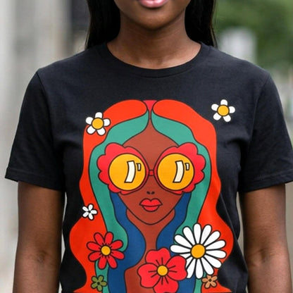 Soul Flower Power Shirt - Afrocentric Art by The Trini Gee