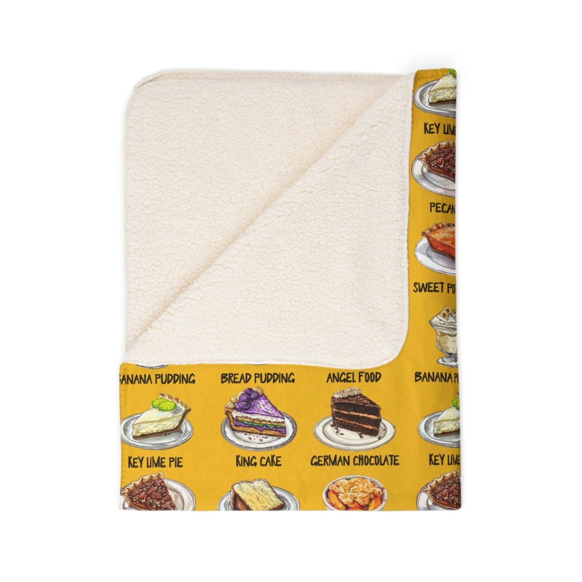Soul Food Desserts Sherpa Blanket - Afrocentric Art by The Trini Gee