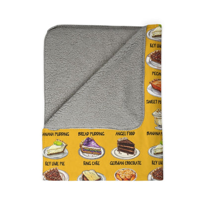 Soul Food Desserts Sherpa Blanket - Afrocentric Art by The Trini Gee