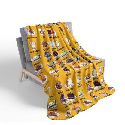 Soul Food Desserts Sherpa Blanket - Afrocentric Art by The Trini Gee