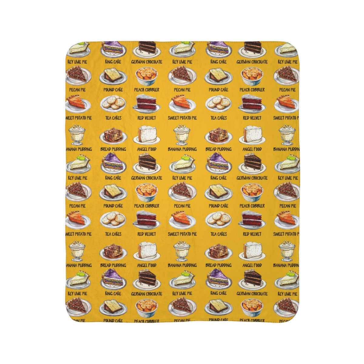 Soul Food Desserts Sherpa Blanket - Afrocentric Art by The Trini Gee