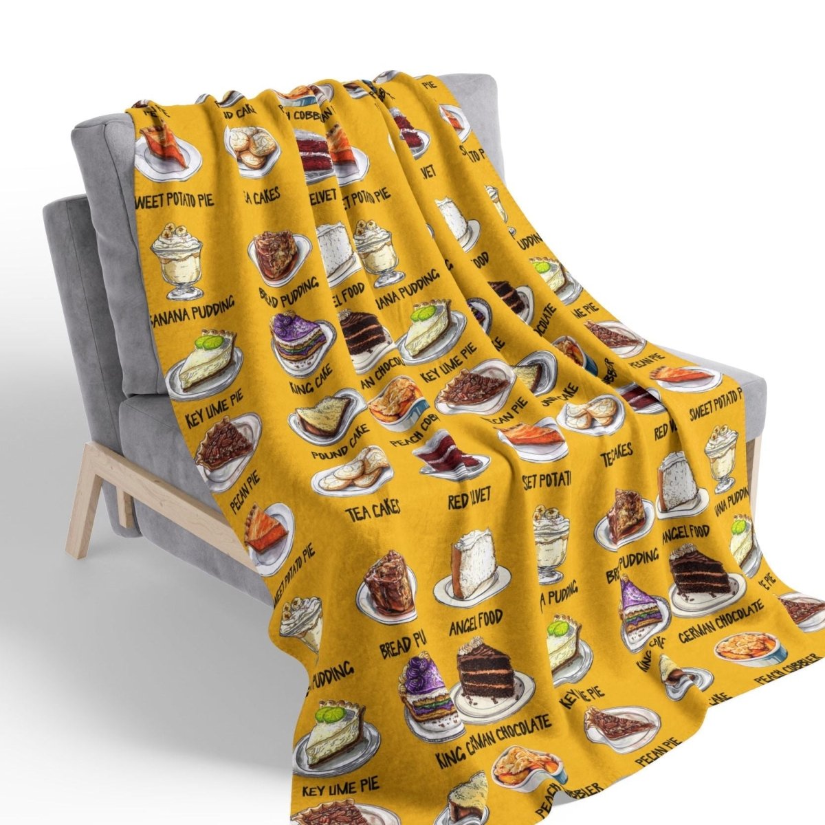 Soul Food Desserts Sherpa Blanket - Afrocentric Art by The Trini Gee