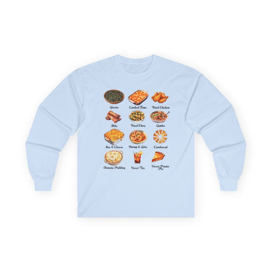 Soul Food Long Sleeve Shirt - Afrocentric Art by The Trini Gee