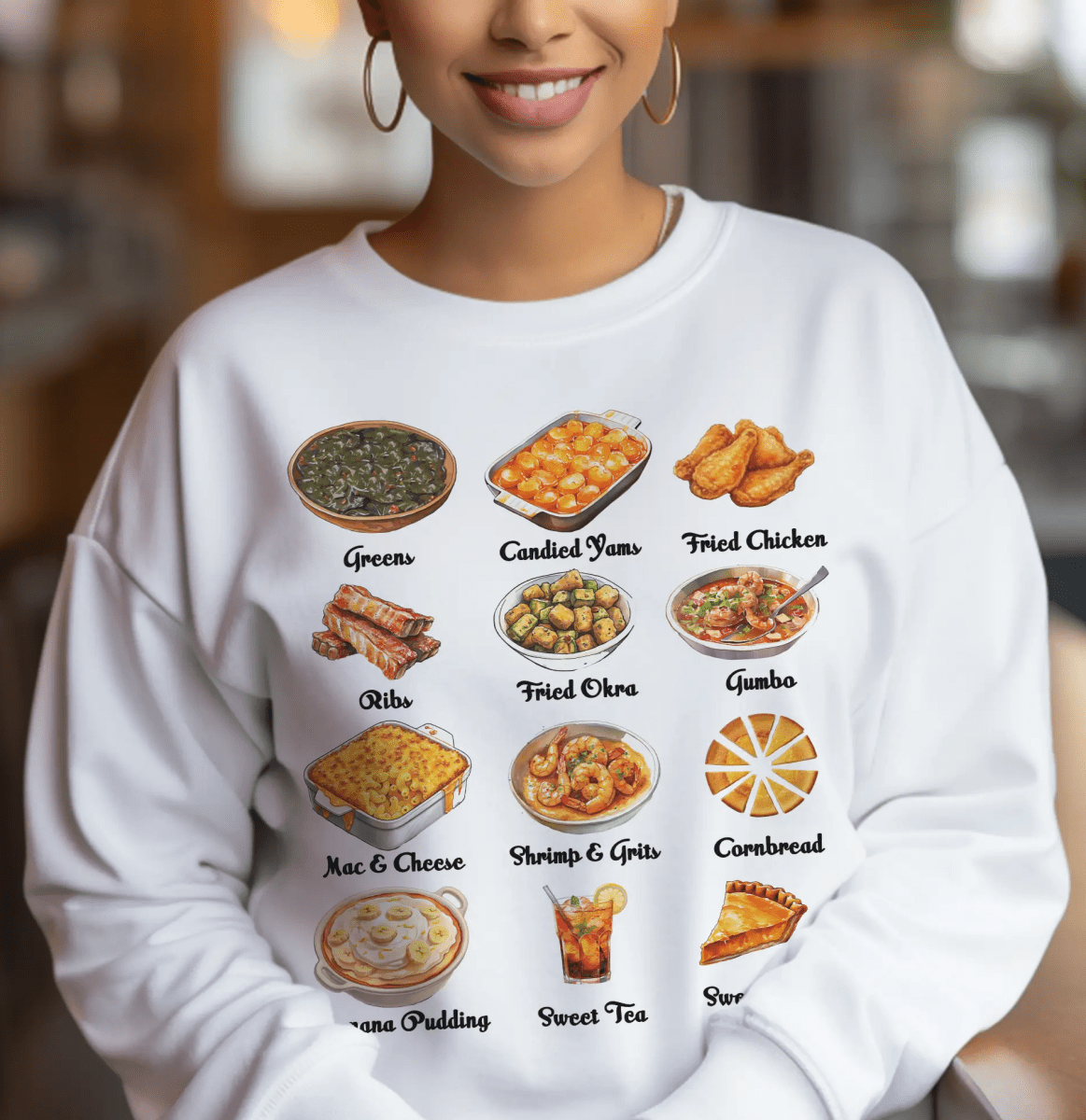 Soul Food Sweatshirt - Afrocentric Art by The Trini Gee