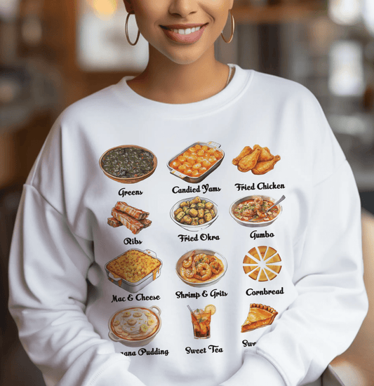 Soul Food Sweatshirt - Afrocentric Art by The Trini Gee