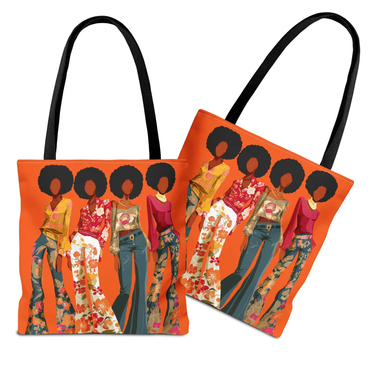 Soul Sistas Tote Bag - Afrocentric Art by The Trini Gee