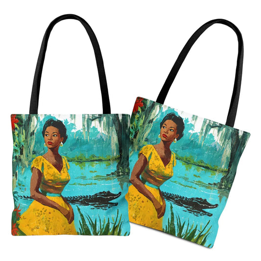 Southern Bayou Tote Bag - Afrocentric Art by The Trini Gee