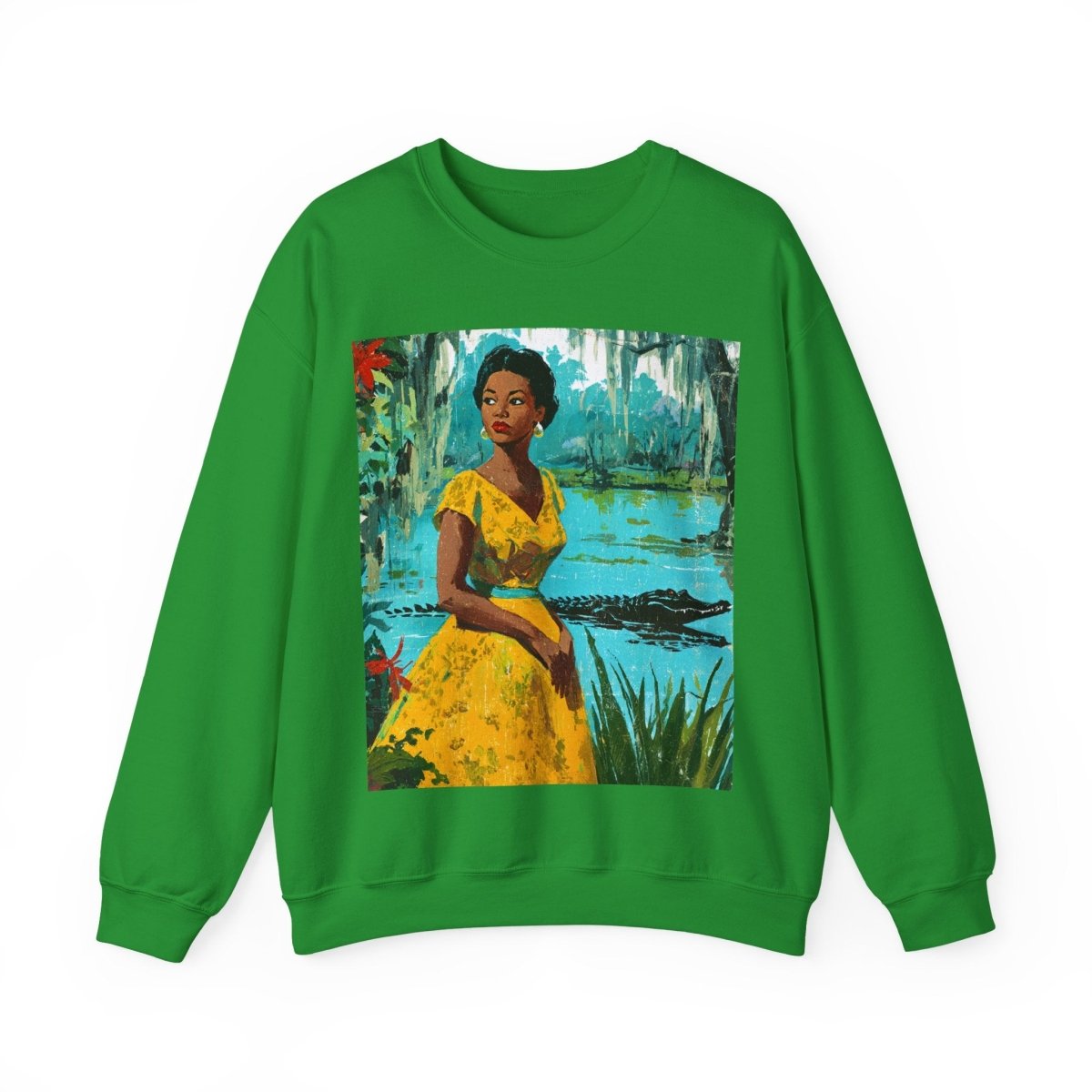 Southern Swamp Sweatshirt - Afrocentric Art by The Trini Gee