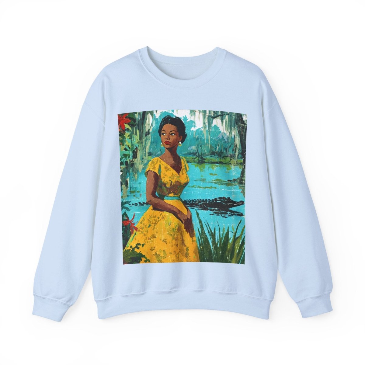 Southern Swamp Sweatshirt - Afrocentric Art by The Trini Gee